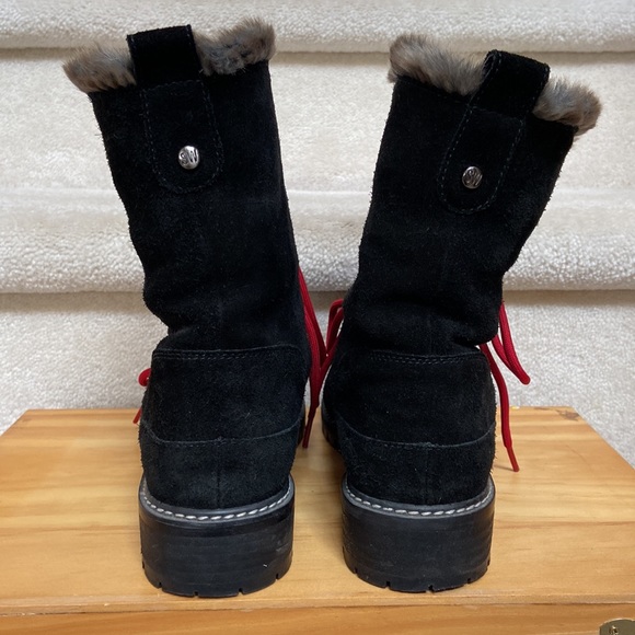 stuart weitzman bobsled suede combat / hiking fur lined boots - Picture 6 of 12